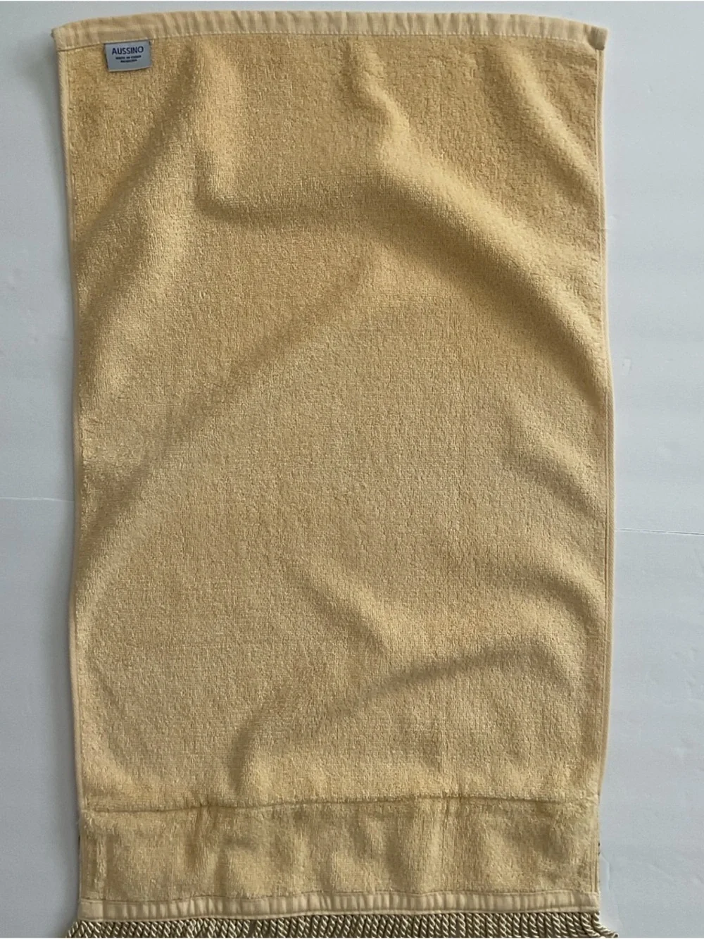 Aussino Hand Towels 3 Yellow Fringe Trim